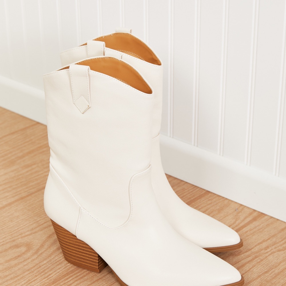 Corp Mid-Calf women Cowboy Boots in Stone